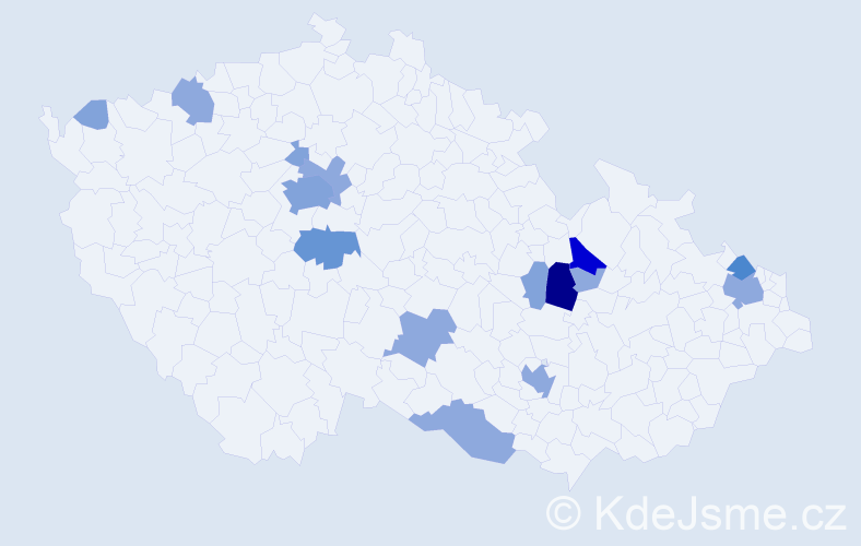 Příjmení: 'Stenzlová', počet výskytů 37 v celé ČR