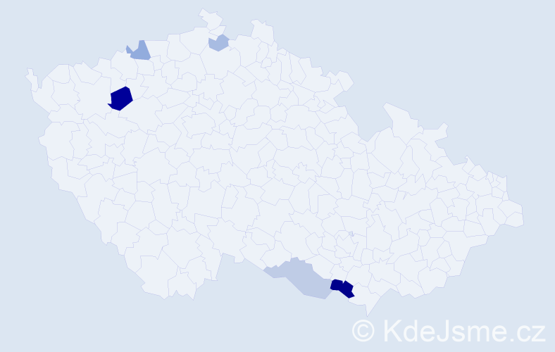 Příjmení: 'August', počet výskytů 14 v celé ČR