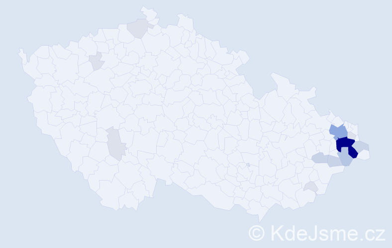 Příjmení: 'Korbáš', počet výskytů 44 v celé ČR