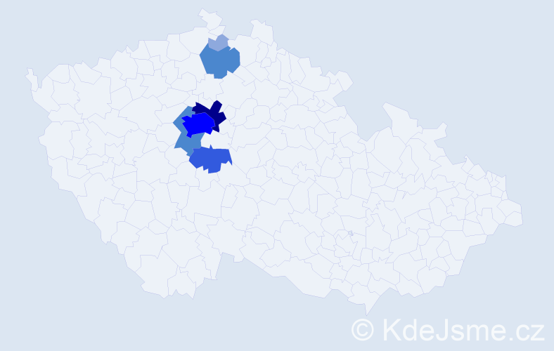 Příjmení: 'Dalibaba', počet výskytů 17 v celé ČR