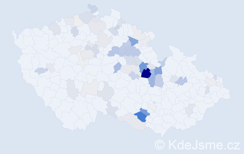 Příjmení: 'Bis', počet výskytů 203 v celé ČR