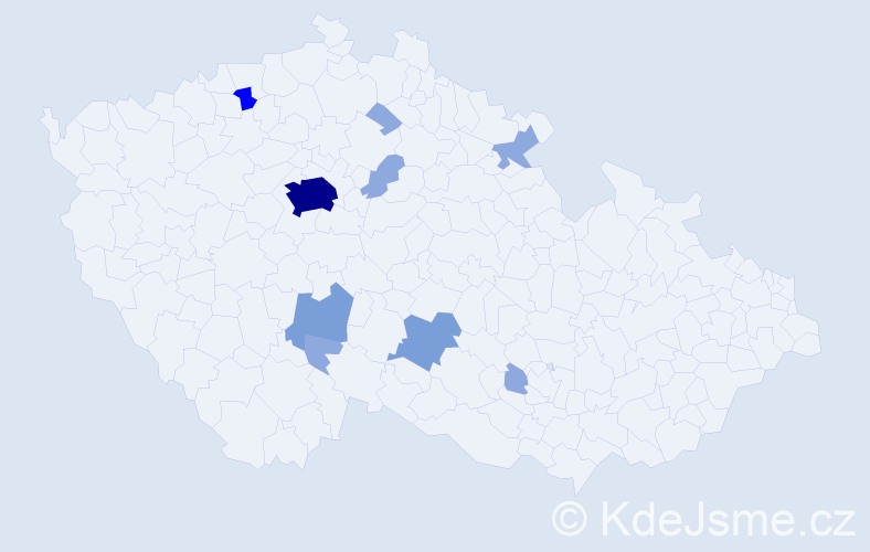 Příjmení: 'Merbsová', počet výskytů 21 v celé ČR