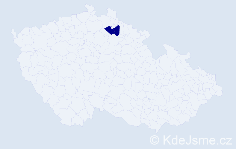 Příjmení: 'Hapiaková', počet výskytů 4 v celé ČR