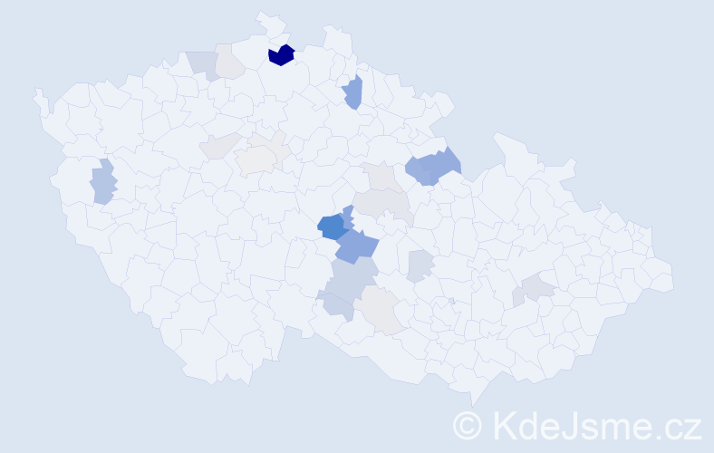 Příjmení: 'Lebruška', počet výskytů 92 v celé ČR