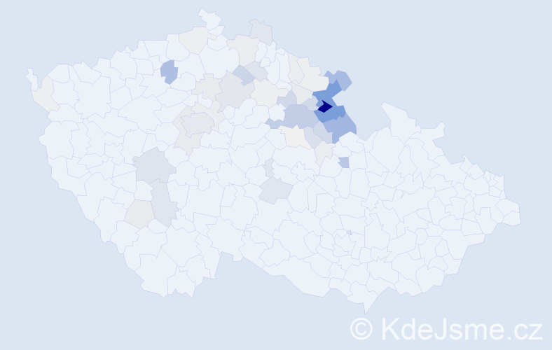 Příjmení: 'Drašnar', počet výskytů 240 v celé ČR