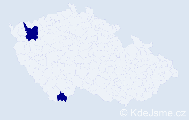 Příjmení: 'Scheck', počet výskytů 2 v celé ČR