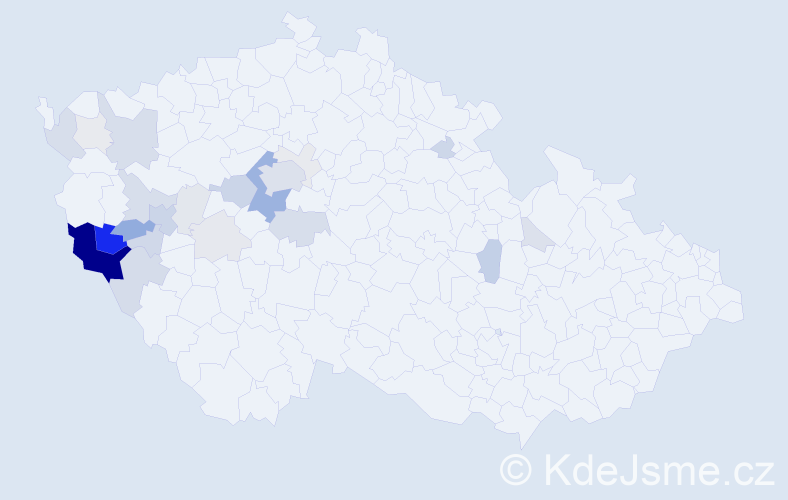 Příjmení: 'Mathauser', počet výskytů 99 v celé ČR