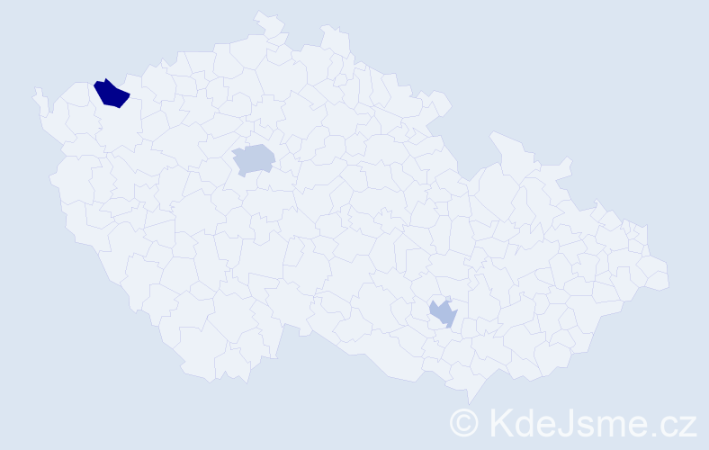 Příjmení: 'Dunets', počet výskytů 4 v celé ČR
