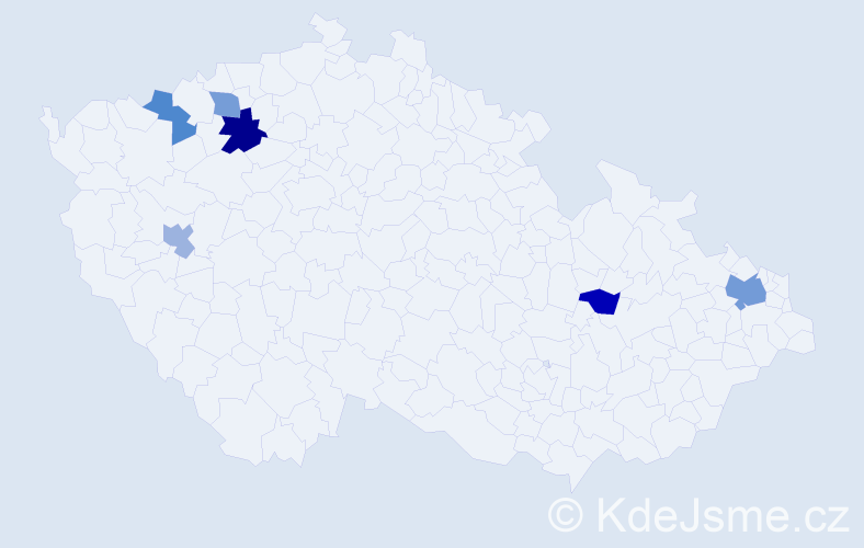 Příjmení: 'Beluch', počet výskytů 9 v celé ČR