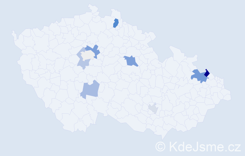 Příjmení: 'Knappe', počet výskytů 30 v celé ČR