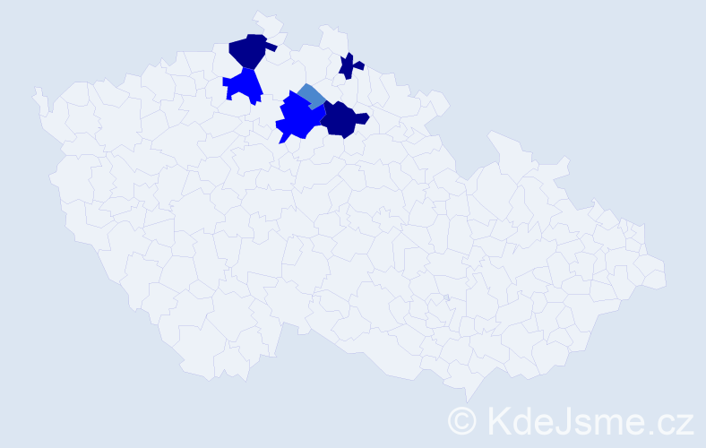 Příjmení: 'Krajcsovics', počet výskytů 14 v celé ČR