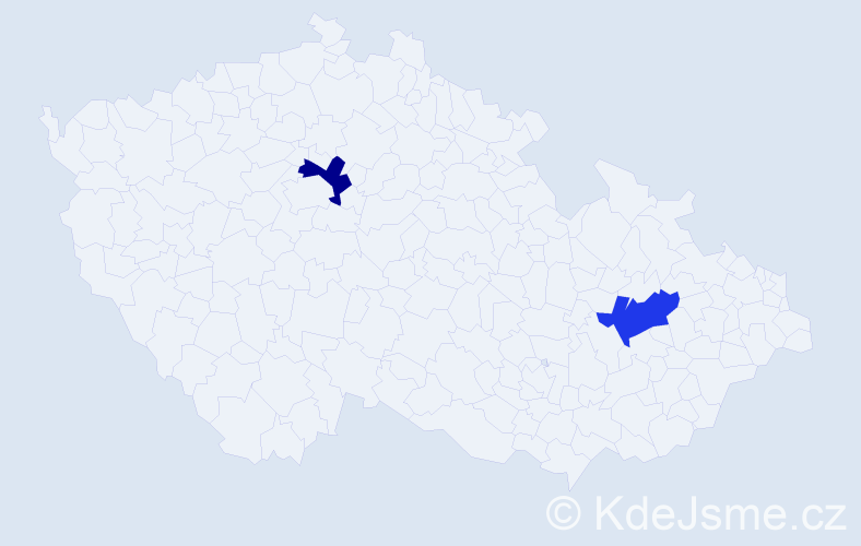 Příjmení: 'Děrešová', počet výskytů 6 v celé ČR