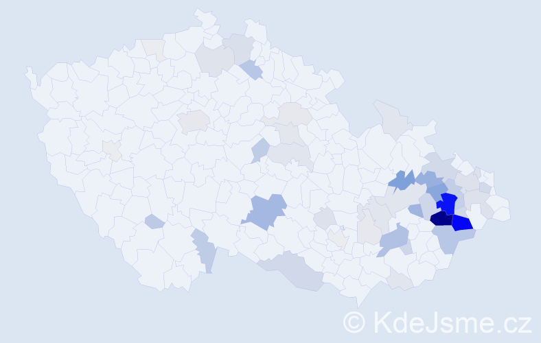 Příjmení: 'Zuzaňák', počet výskytů 197 v celé ČR