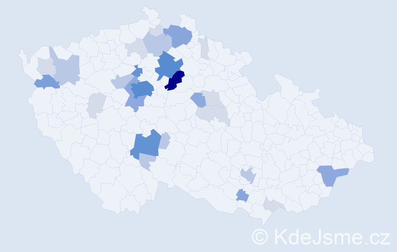 Příjmení: 'Hojsák', počet výskytů 94 v celé ČR