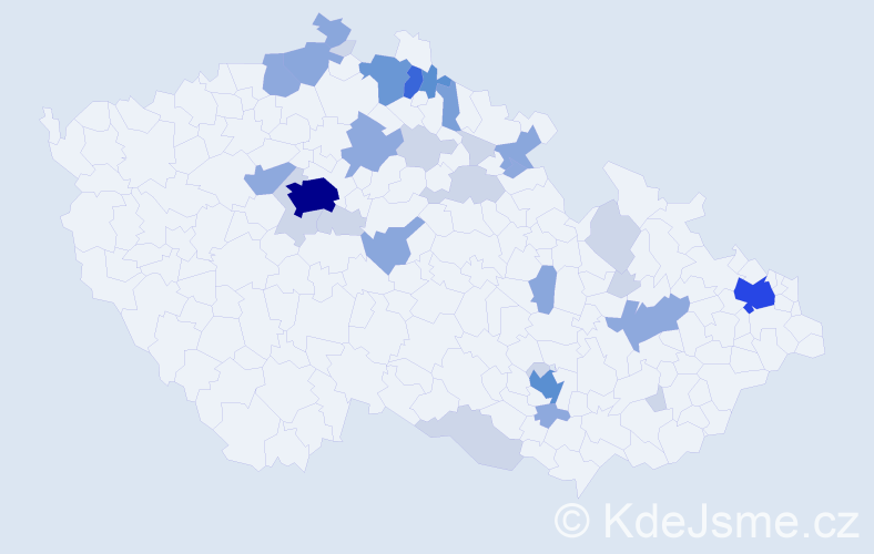 Příjmení: 'Lipská', počet výskytů 90 v celé ČR