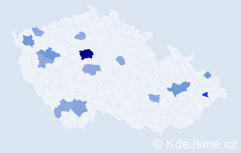 Příjmení: 'Niklasová', počet výskytů 36 v celé ČR
