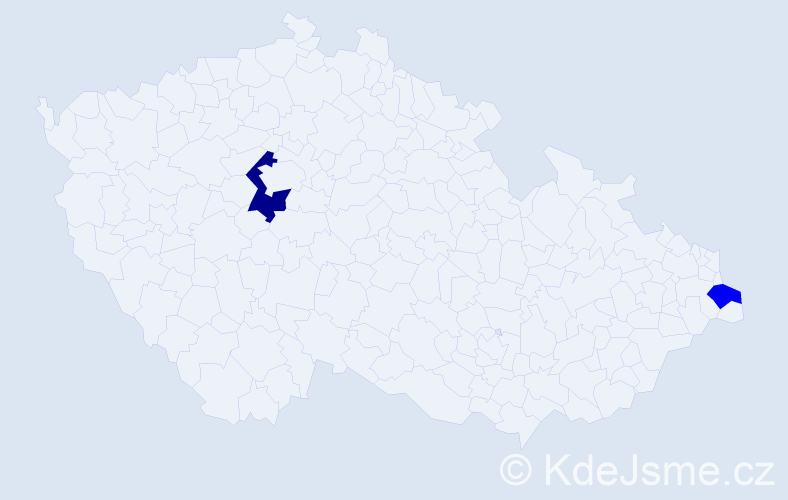 Příjmení: 'Efe', počet výskytů 3 v celé ČR