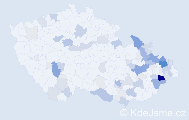 Příjmení: 'Barabáš', počet výskytů 281 v celé ČR