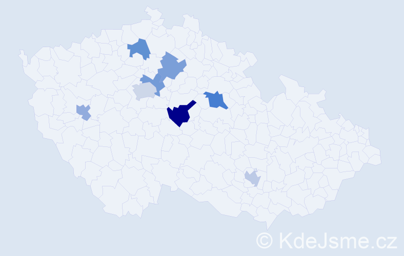 Příjmení: 'Tomyshch', počet výskytů 11 v celé ČR