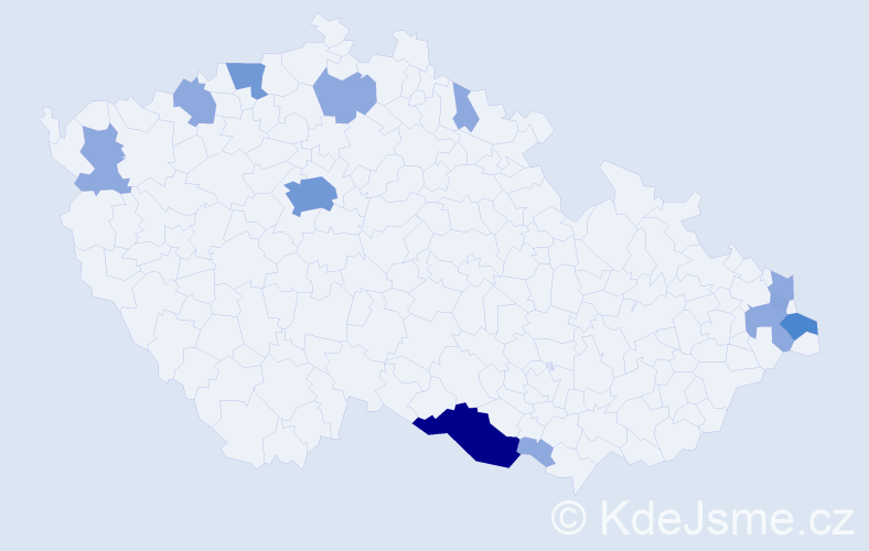 Příjmení: 'Swoboda', počet výskytů 30 v celé ČR