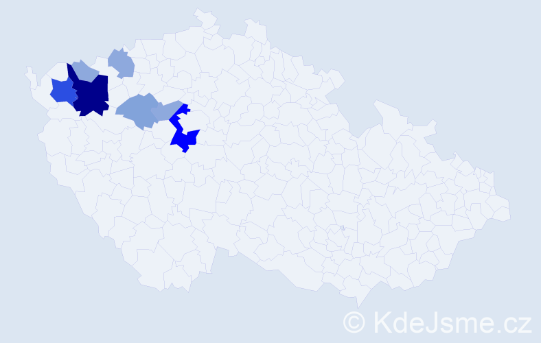 Příjmení: 'Padua', počet výskytů 24 v celé ČR