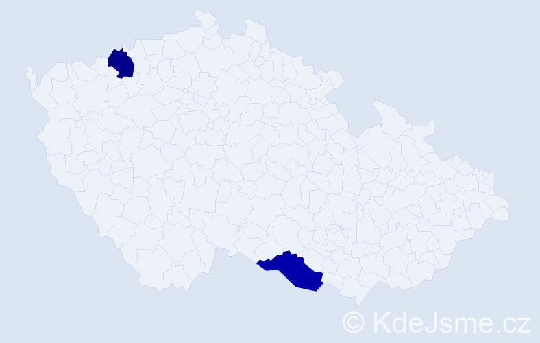Příjmení: 'Klubica', počet výskytů 6 v celé ČR