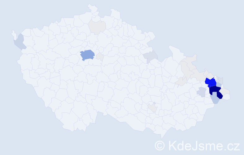 Příjmení: 'Poloch', počet výskytů 166 v celé ČR