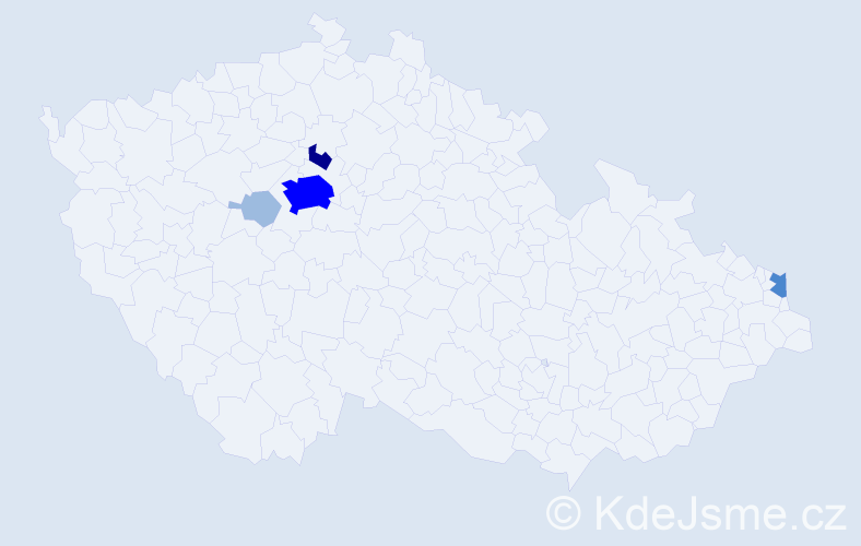 Příjmení: 'Mejri', počet výskytů 10 v celé ČR