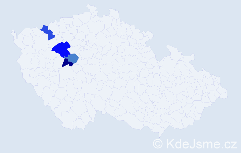 Příjmení: 'Krumhanzlová', počet výskytů 9 v celé ČR