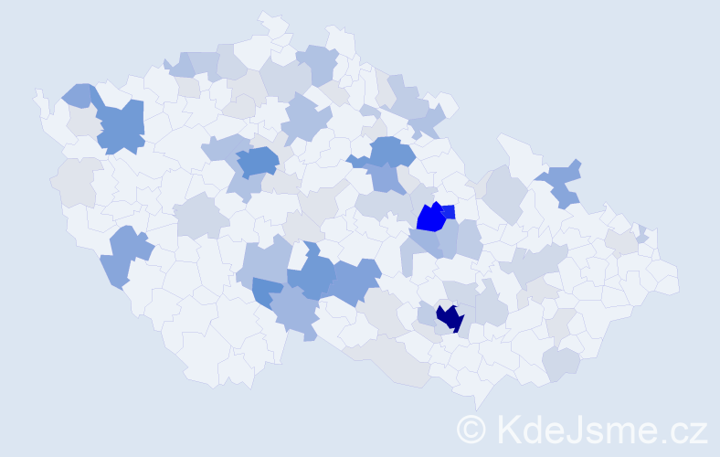 Příjmení: 'Pakosta', počet výskytů 273 v celé ČR