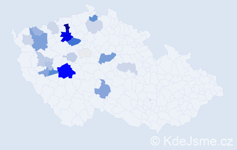 Příjmení: 'Záborec', počet výskytů 51 v celé ČR