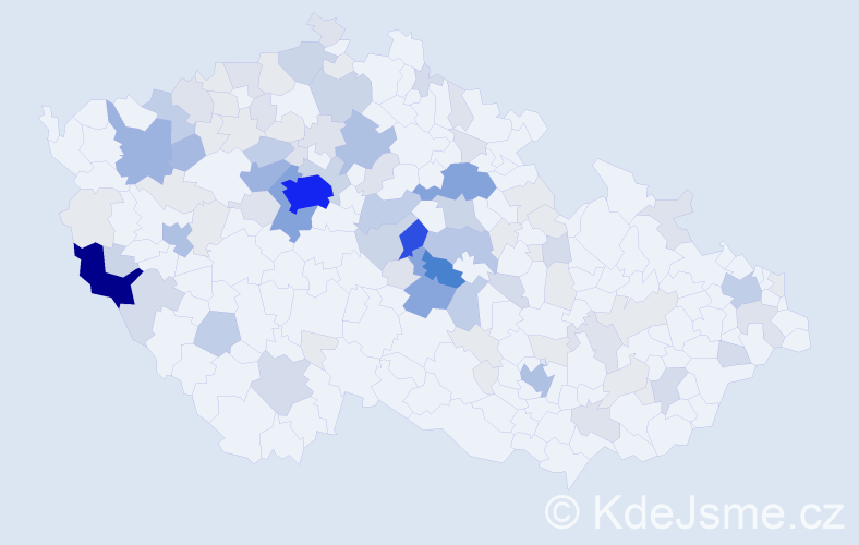 Příjmení: 'Kruml', počet výskytů 370 v celé ČR