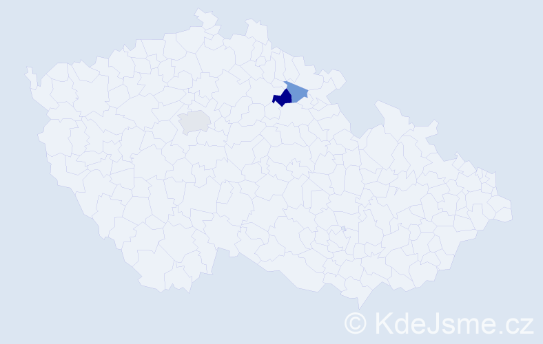Příjmení: 'Drahonínská', počet výskytů 5 v celé ČR