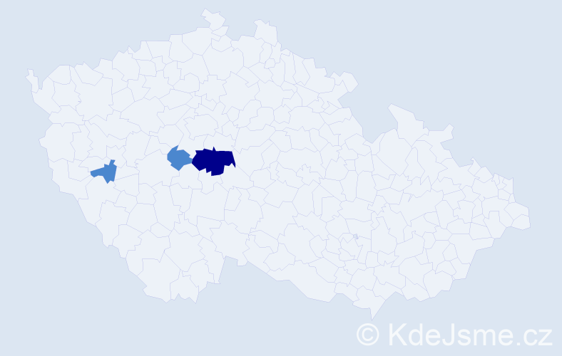Příjmení: 'Czafík', počet výskytů 9 v celé ČR