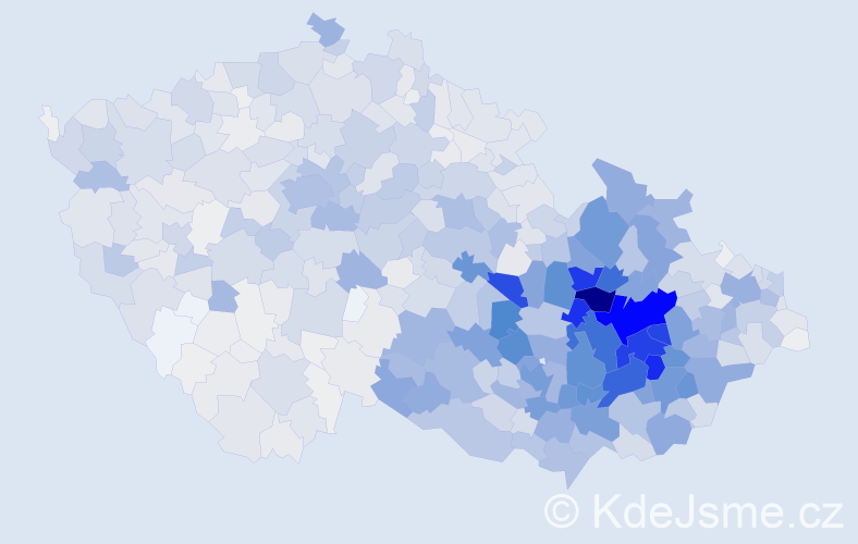 Příjmení: 'Navrátil', počet výskytů 8151 v celé ČR