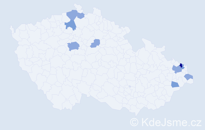 Příjmení: 'Panaš', počet výskytů 19 v celé ČR