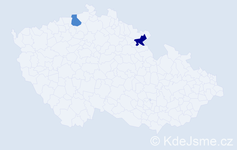 Příjmení: 'Kostyšynová', počet výskytů 4 v celé ČR