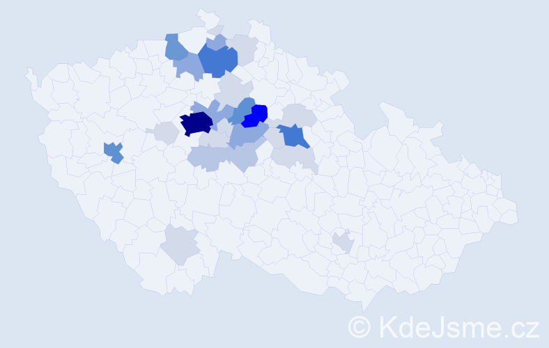 Příjmení: 'Buldra', počet výskytů 98 v celé ČR
