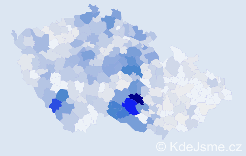 Příjmení: 'Trojanová', počet výskytů 2102 v celé ČR