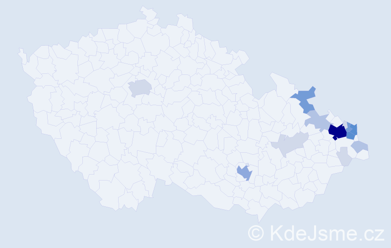 Příjmení: 'Tlolka', počet výskytů 51 v celé ČR