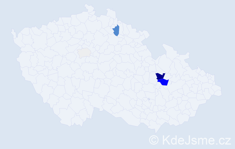 Příjmení: 'Eiba', počet výskytů 9 v celé ČR