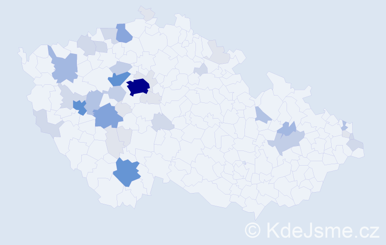 Příjmení: 'Vavroch', počet výskytů 142 v celé ČR