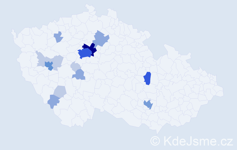 Příjmení: 'Voděrová', počet výskytů 41 v celé ČR