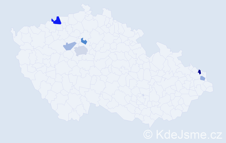 Příjmení: 'Kondrk', počet výskytů 10 v celé ČR