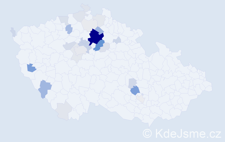 Příjmení: 'Štecha', počet výskytů 131 v celé ČR