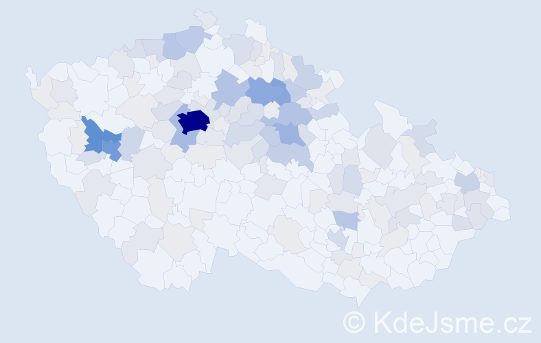 Příjmení: 'Ruml', počet výskytů 501 v celé ČR