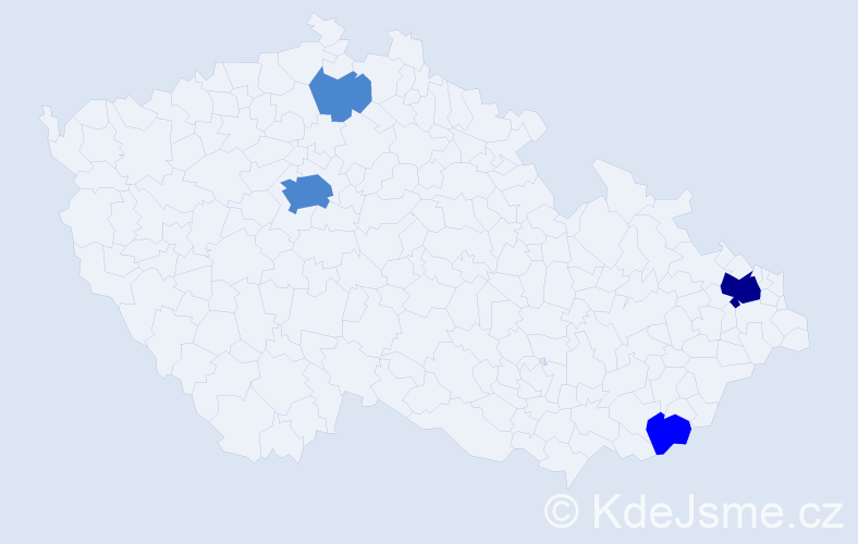 Příjmení: 'Majliš', počet výskytů 7 v celé ČR