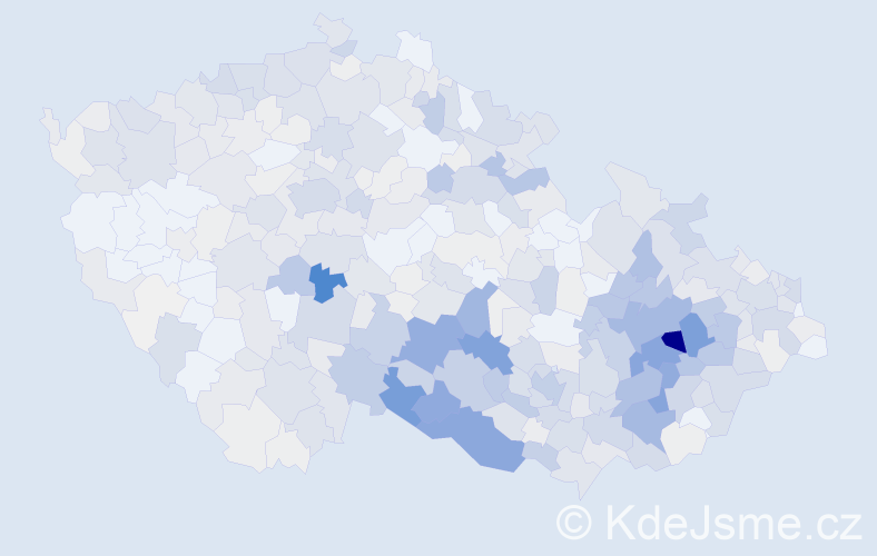 Příjmení: 'Dohnal', počet výskytů 2812 v celé ČR