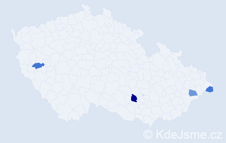 Příjmení: 'Horemuž', počet výskytů 5 v celé ČR