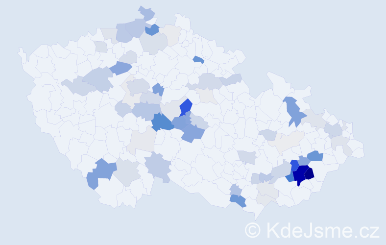 Příjmení: 'Marušáková', počet výskytů 243 v celé ČR